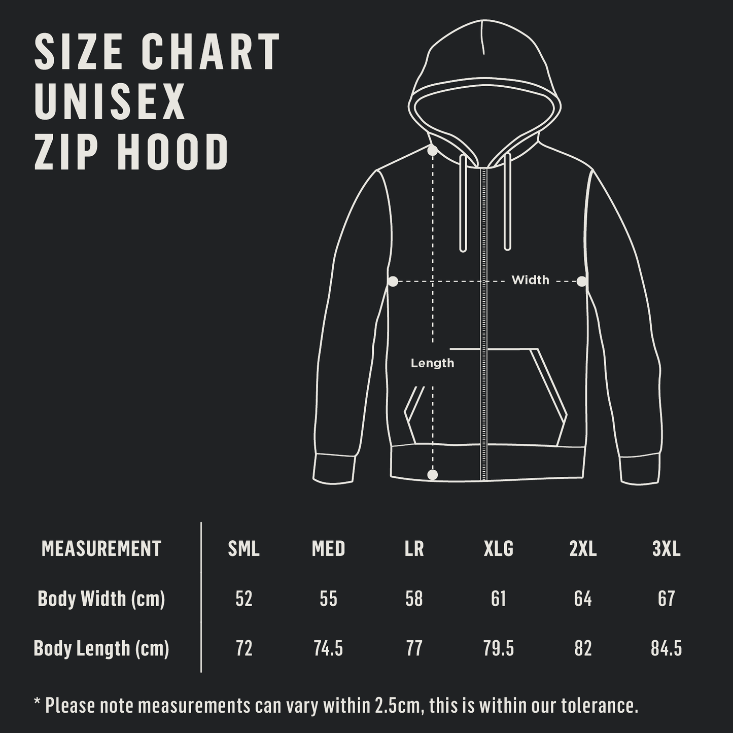 Zip–up Hooded Sweatshirt