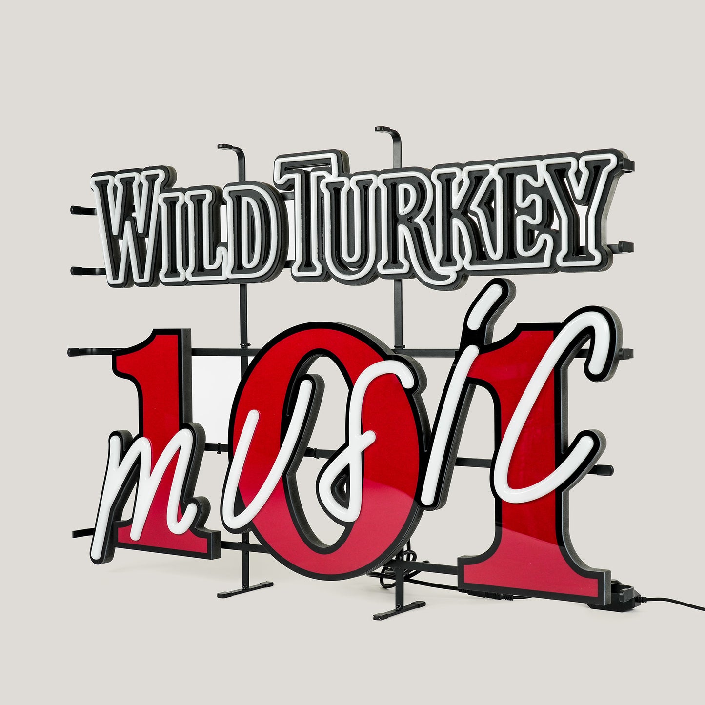 Wild Turkey 101 Music Billboard Neon Sign