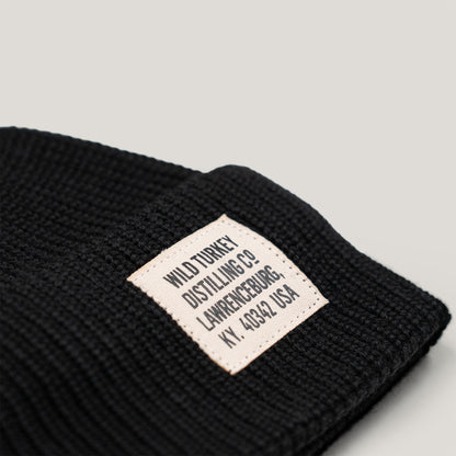 Black Cable Knit Beanie