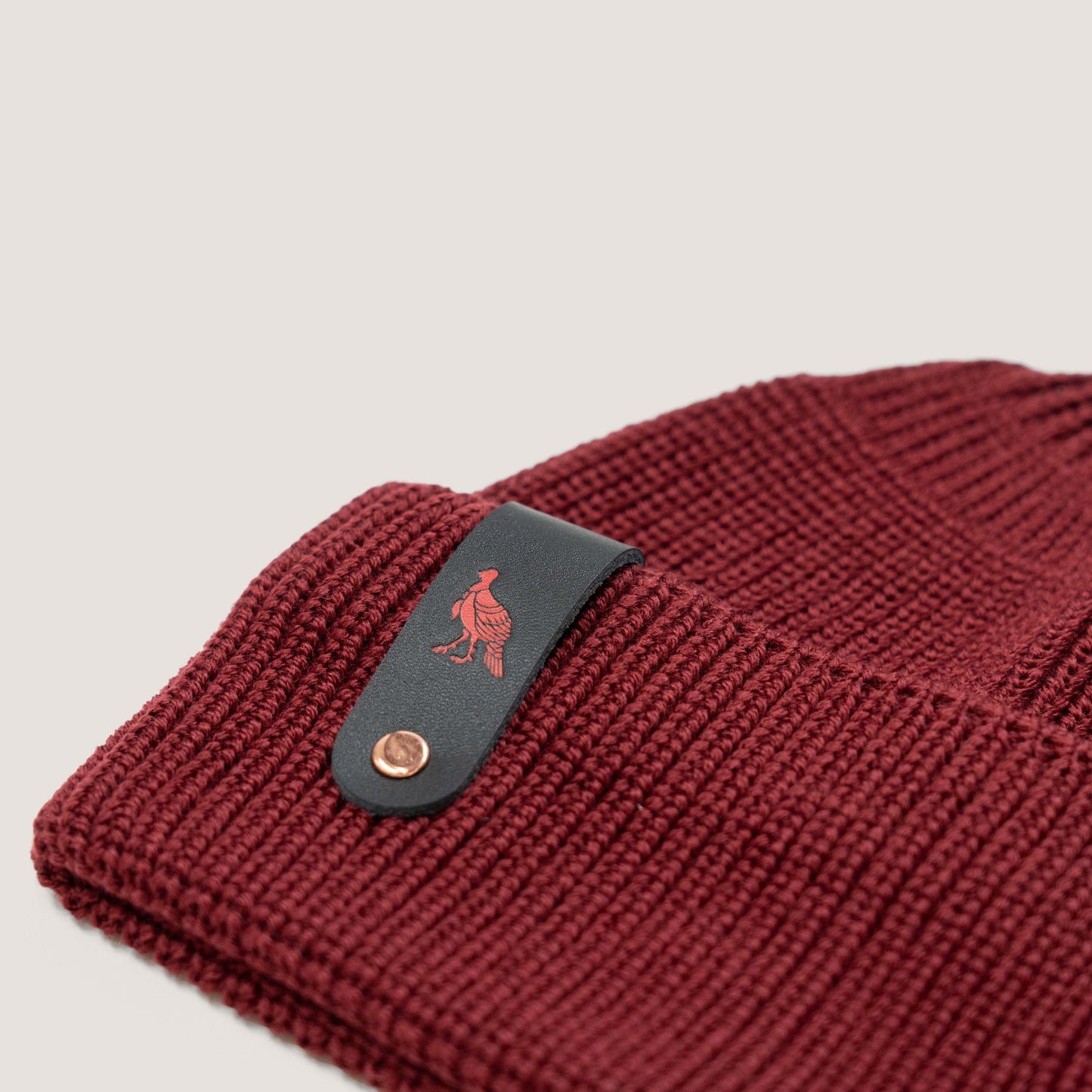 Red Cable Knit Beanie