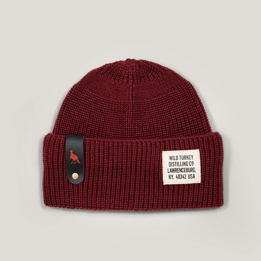 Red Cable Knit Beanie