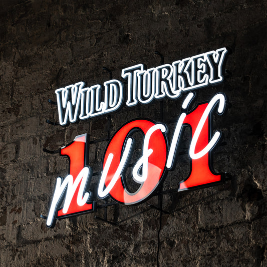 Wild Turkey 101 Music Billboard Neon Sign