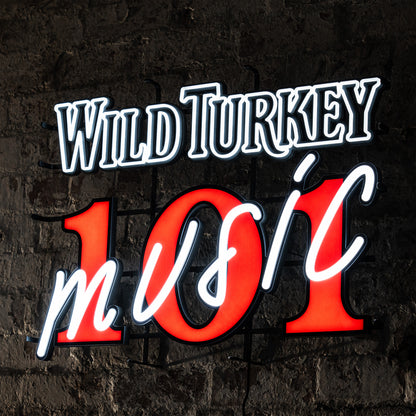 Wild Turkey 101 Music Billboard Neon Sign