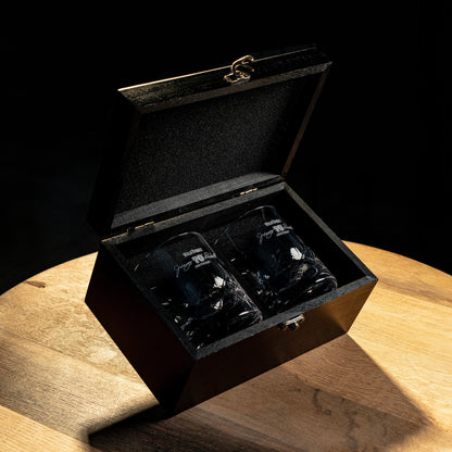 Jimmy's 70th Hand Cut Crystal Glass Box Set