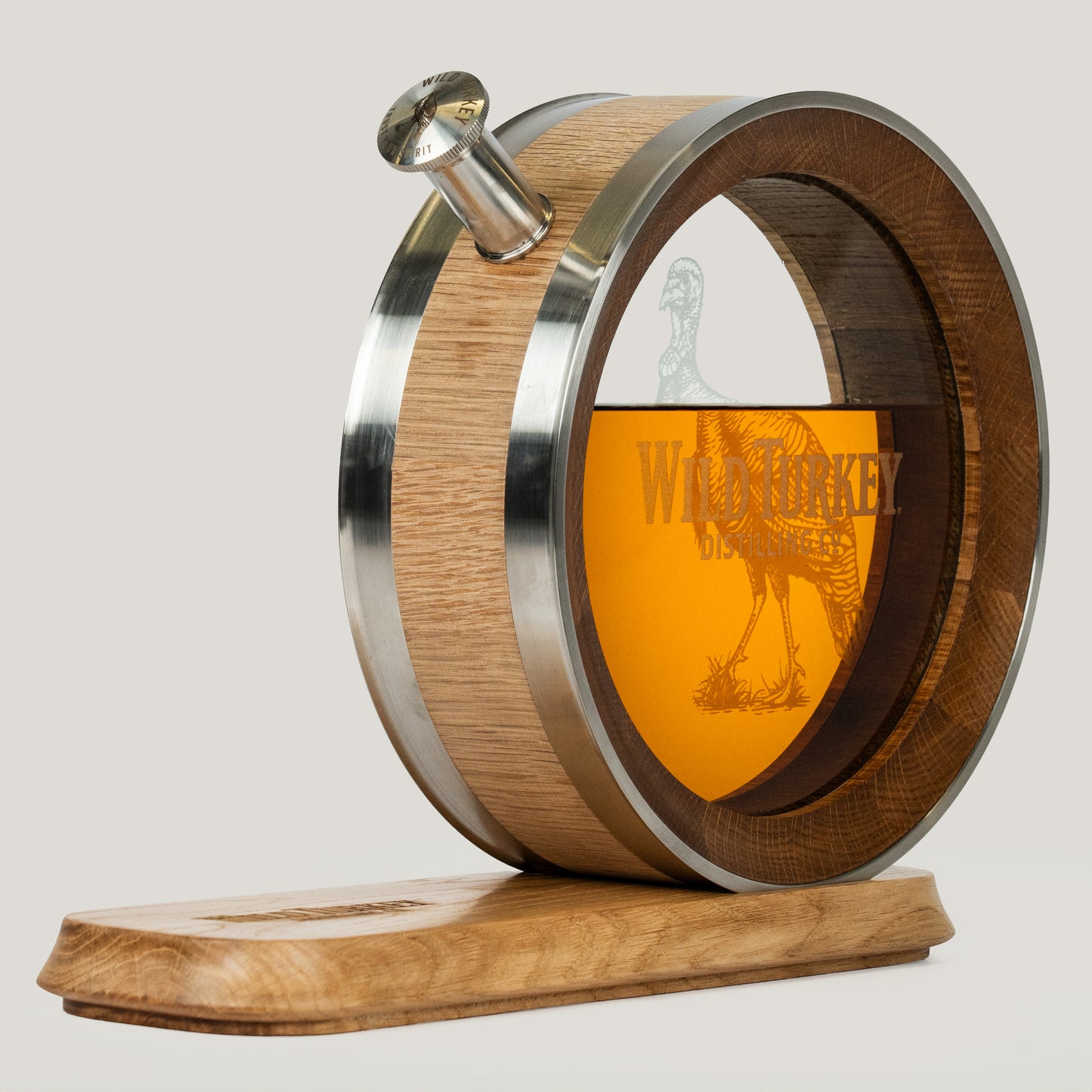 Handcrafted American Oak Whiskey Barrel Decanter